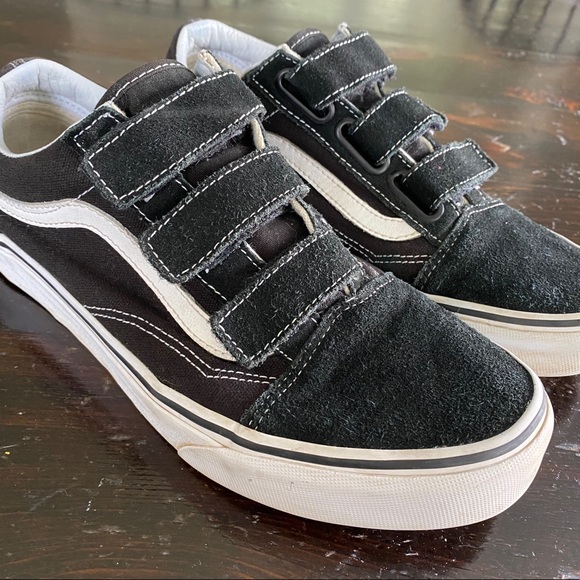 womens black velcro sneakers
